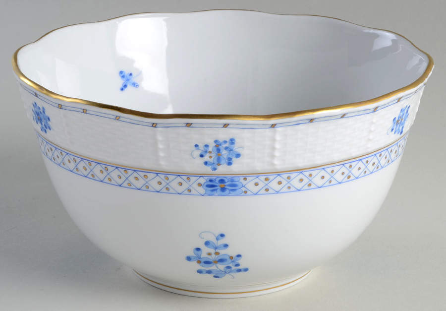Blue Garden (Wb) 7" Round Vegetable Bowl by Herend-1