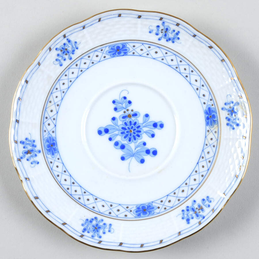 Blue Garden (Wb) Saucer for Cream Soup Bowl & Lid by Herend-1