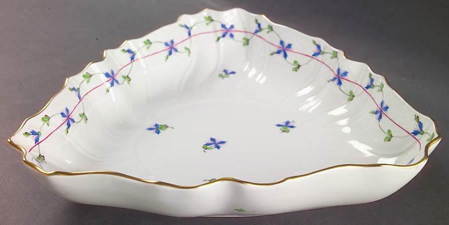 Blue Garland (PBG) 10" Triangular Vegetable Bowl by Herend-1