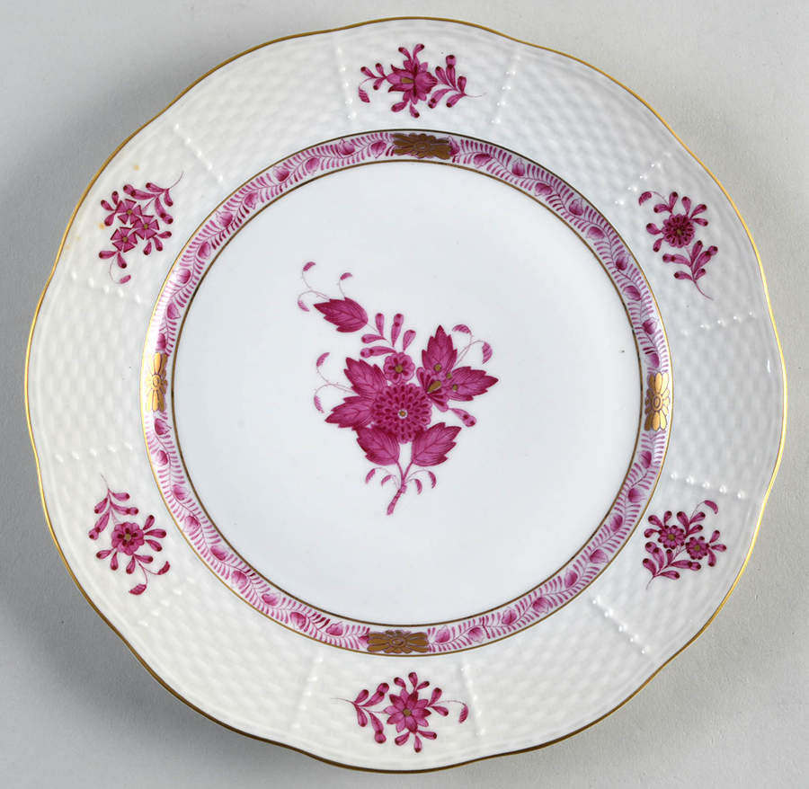 Chinese Bouquet Raspberry (AP) Luncheon Plate by Herend-1