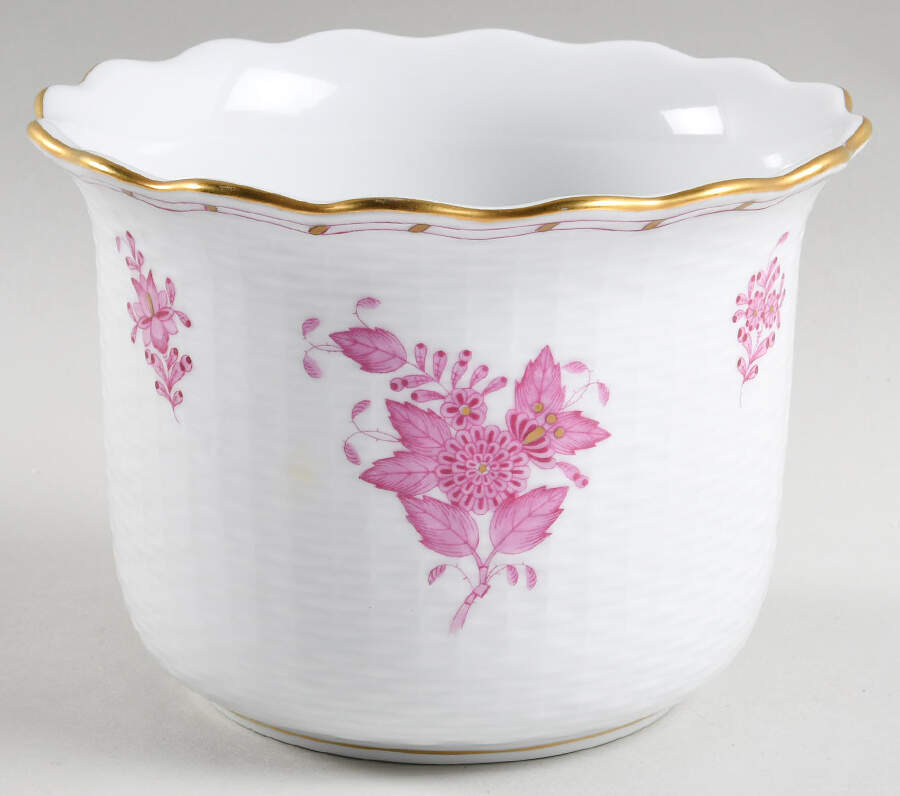Chinese Bouquet Raspberry (AP) 4" Cachepot by Herend-1