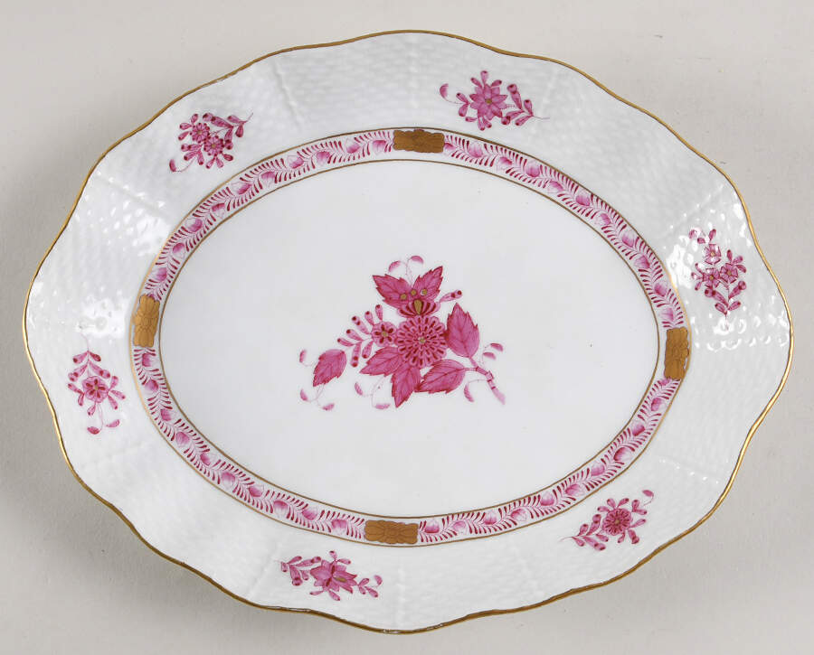 Chinese Bouquet Raspberry (AP) Relish by Herend-1