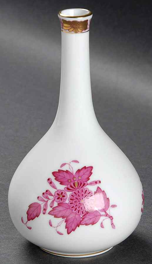 Chinese Bouquet Raspberry (AP) 5" Bud Vase by Herend-1