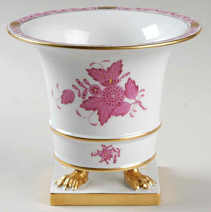 Chinese Bouquet Raspberry (AP) 5" Claw Footed Urn Vase by Herend-1
