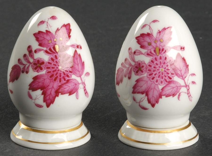 Chinese Bouquet Raspberry (AP) Salt & Pepper Set by Herend-1