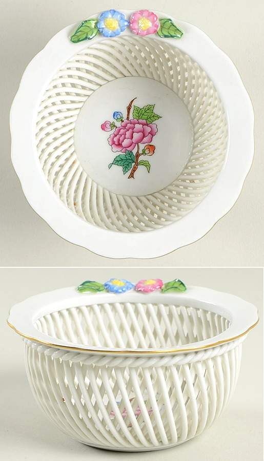 Eton 4" Small Round Open Weave Basket by Herend-1