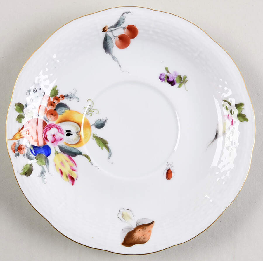 Fruits & Flowers (BFR) Saucer for Footed Cream Soup Bowl by Herend-1