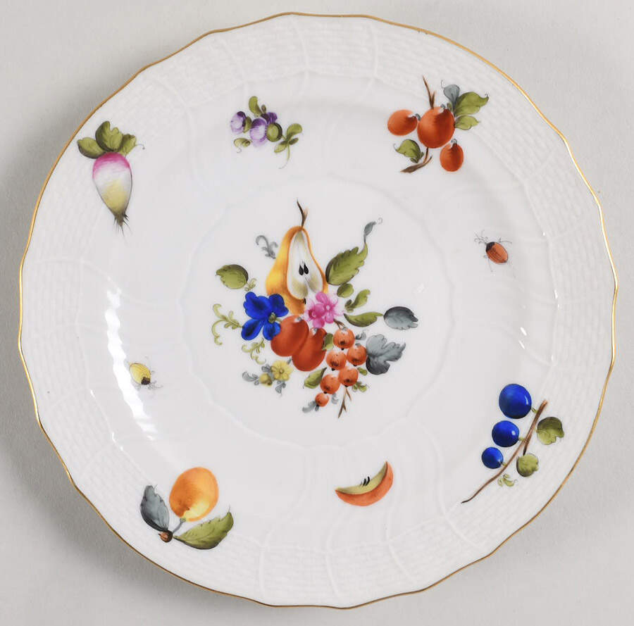 Fruits & Flowers (BFR) Bread & Butter Plate by Herend-1