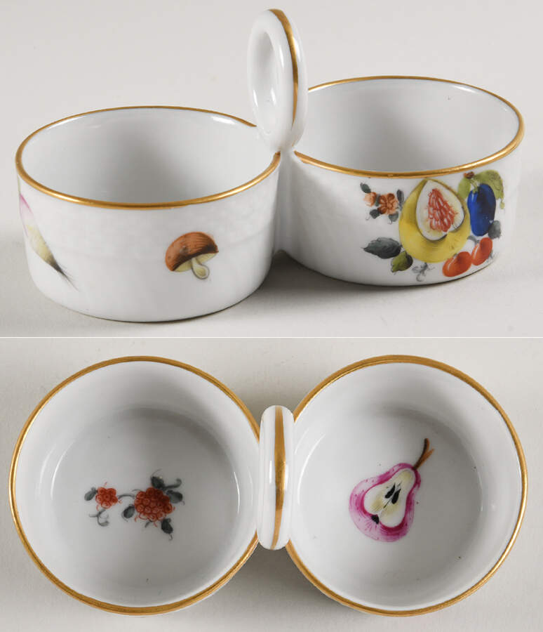 Fruits & Flowers (BFR) Double Salt Dip by Herend-1