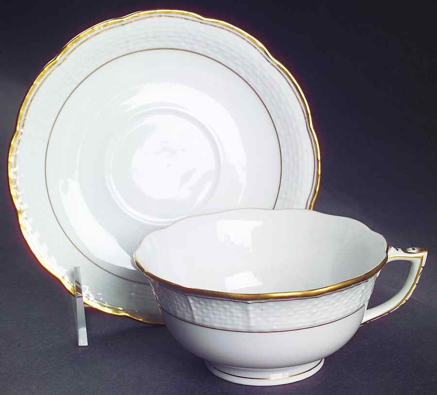 Golden Edge Older (HD) Footed Cup & Saucer Set by Herend-1