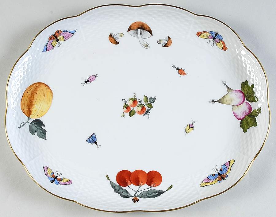 Market Garden (FR) 12" Oval Tray by Herend-1