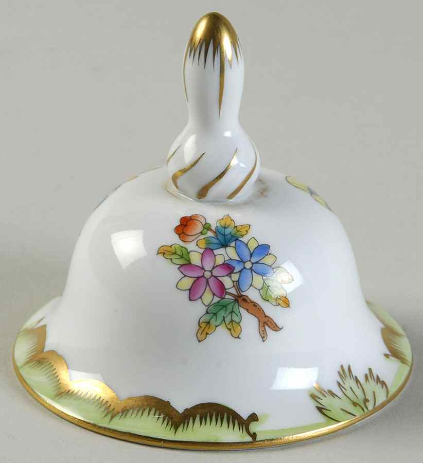 Queen Victoria (Green Border) Bell by Herend-1