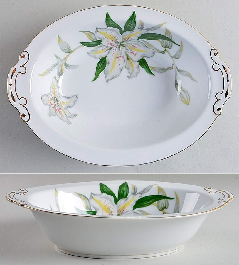 Fairbank 10" Oval Vegetable Bowl by Hira China-1