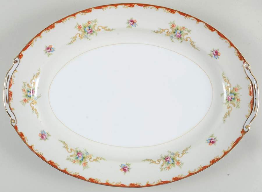 HIR14 15" Oval Serving Platter by Hira China-1