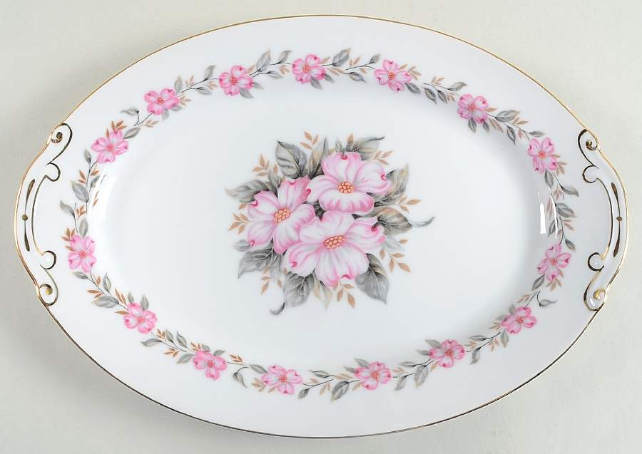 Lynnwood 12" Oval Serving Platter by Hira China-1