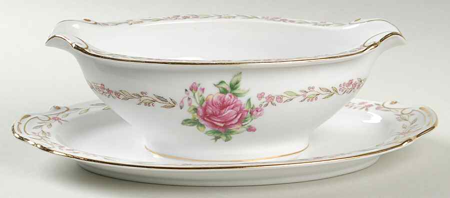 Ridgewood Gravy Boat with Attached Underplate by Hira China-1