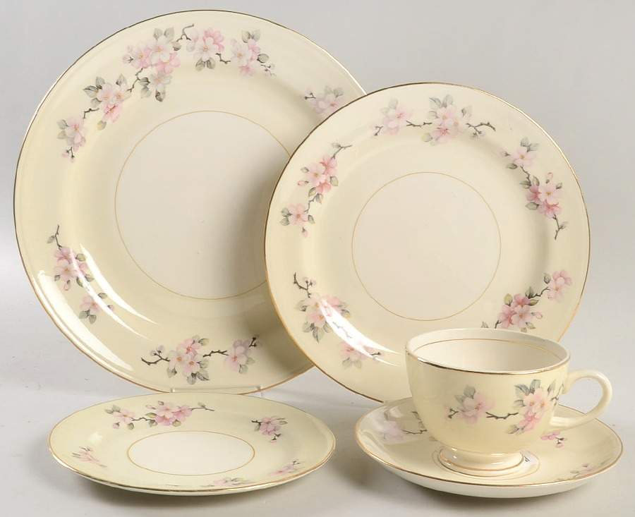 Apple Blossom 5 Piece Place Setting by Homer Laughlin -1