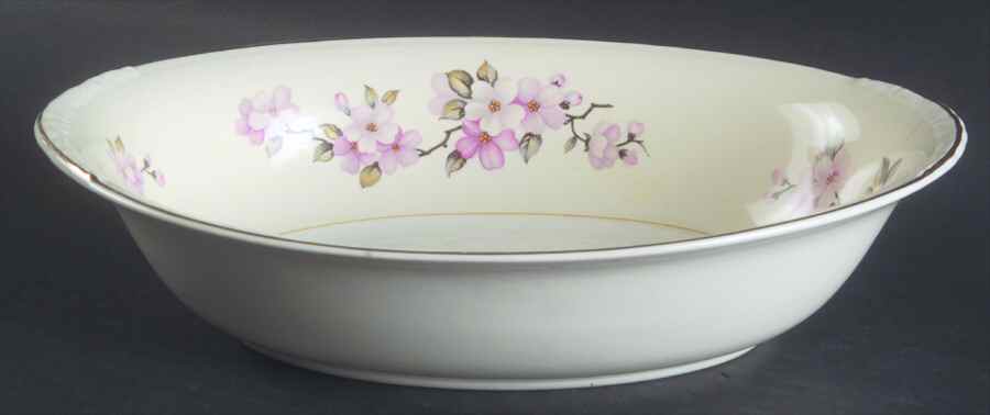 Apple Blossom 9" Oval Vegetable Bowl by Homer Laughlin -1