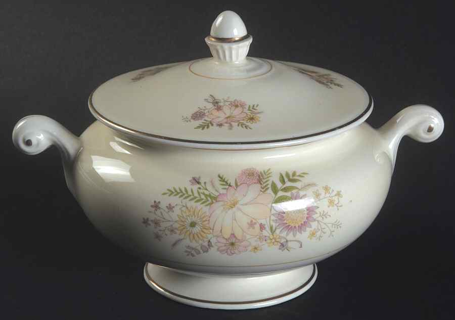 Belles Fleurs Sugar Bowl & Lid by Homer Laughlin -1