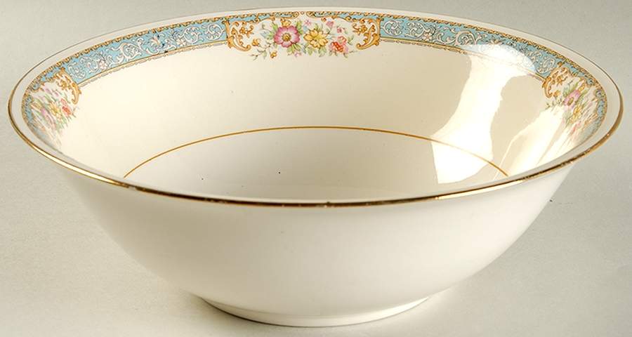 Blue Dawn 8" Round Vegetable Bowl by Homer Laughlin -1