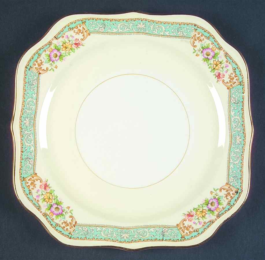 Blue Dawn Square Salad Plate by Homer Laughlin -1