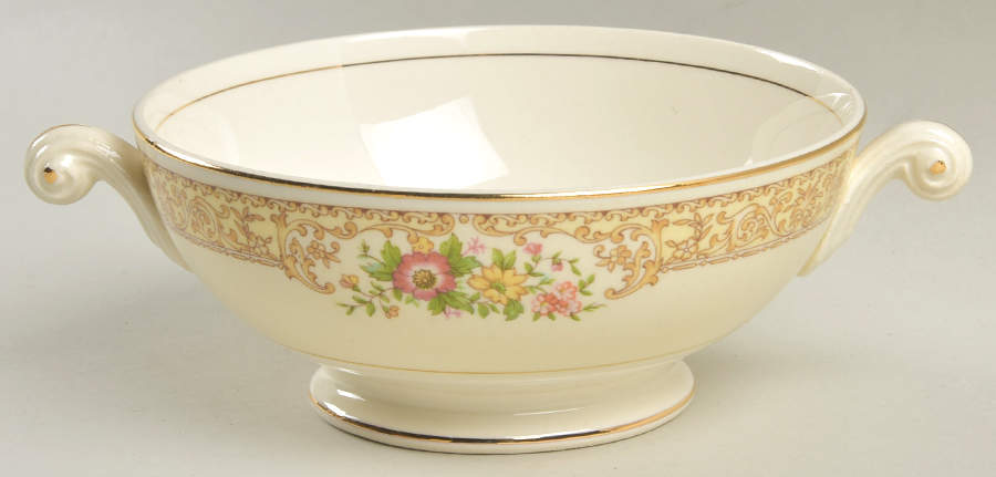 Coronet Footed Cream Soup Bowl by Homer Laughlin -1