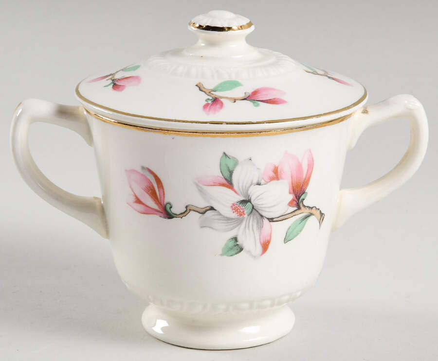 Dogwood (Liberty) Sugar Bowl & Lid by Homer Laughlin -1