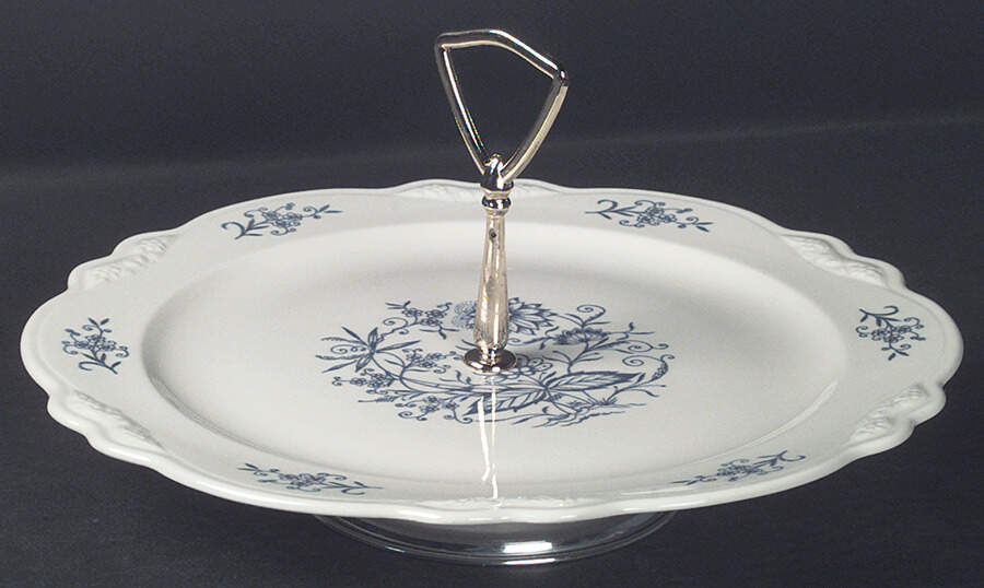 Dresden Round Serving Plate with Handle (DP) by Homer Laughlin -1