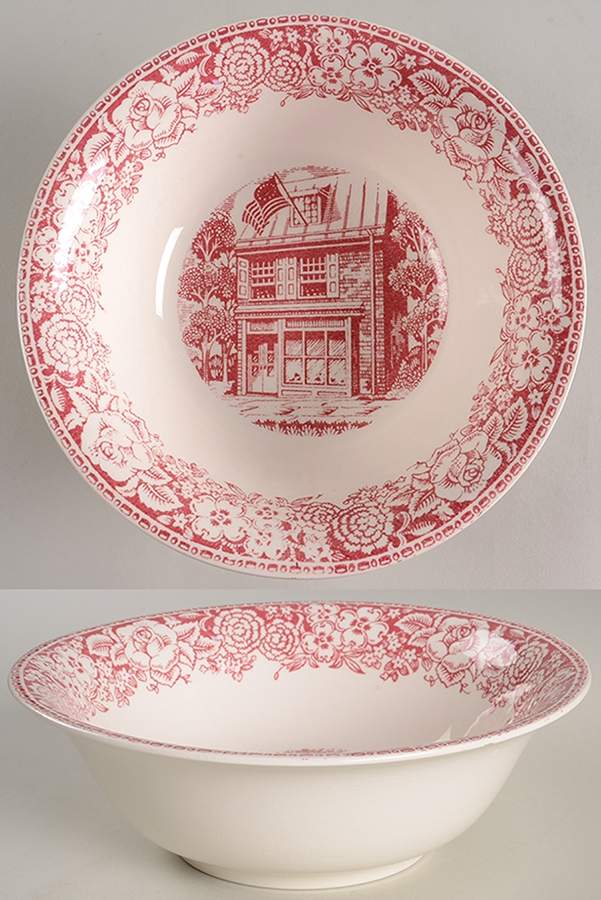 Early American Homes 8" Round Vegetable Bowl by Homer Laughlin -1