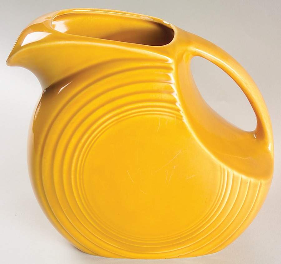 Fiesta Antique Gold (Ironstone) 2 Quart Disk Water Pitcher by Homer Laughlin -1