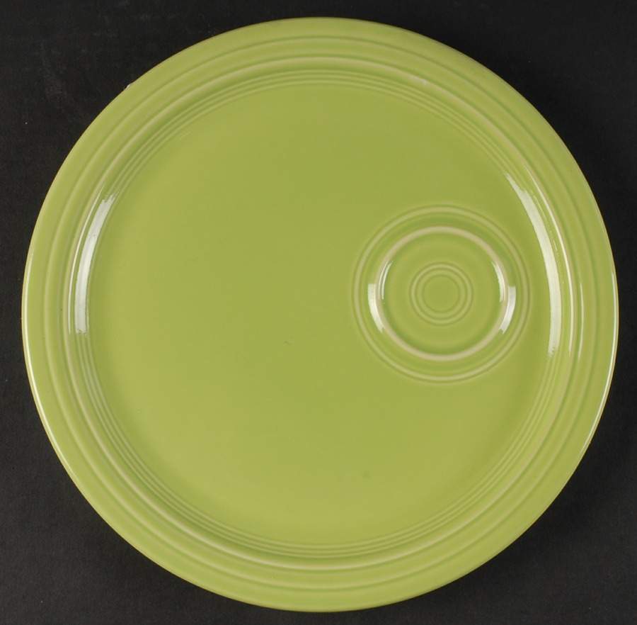Fiesta Chartreuse (Intro 1997) Snack Plate by Homer Laughlin -1