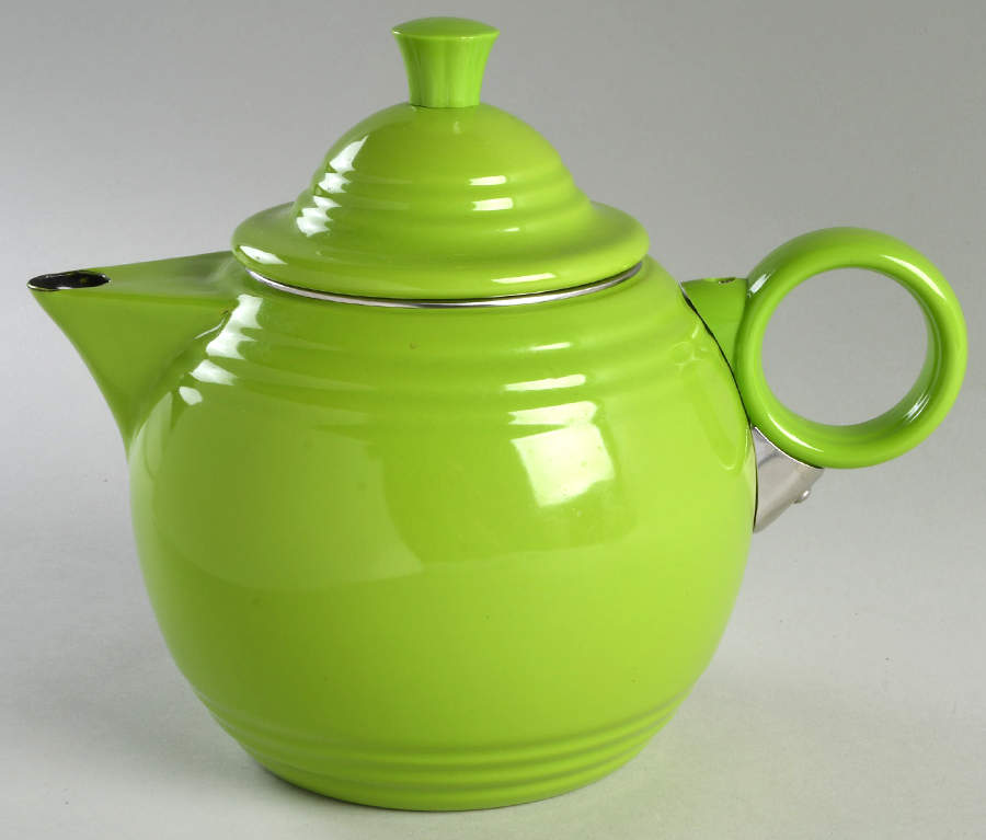Fiesta Chartreuse (Intro 1997) Metal Kettle & Lid by Homer Laughlin -1
