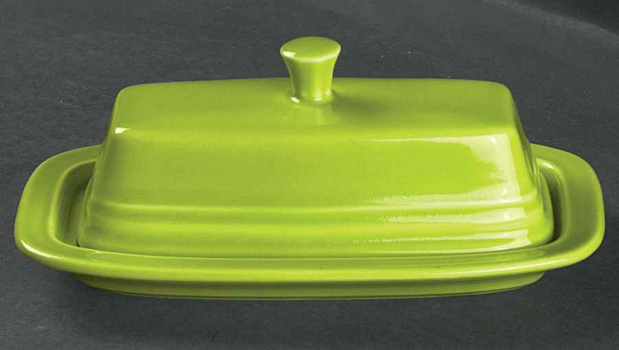 Fiesta Chartreuse (Intro 1997) 1/4 Lb Covered Butter by Homer Laughlin -1