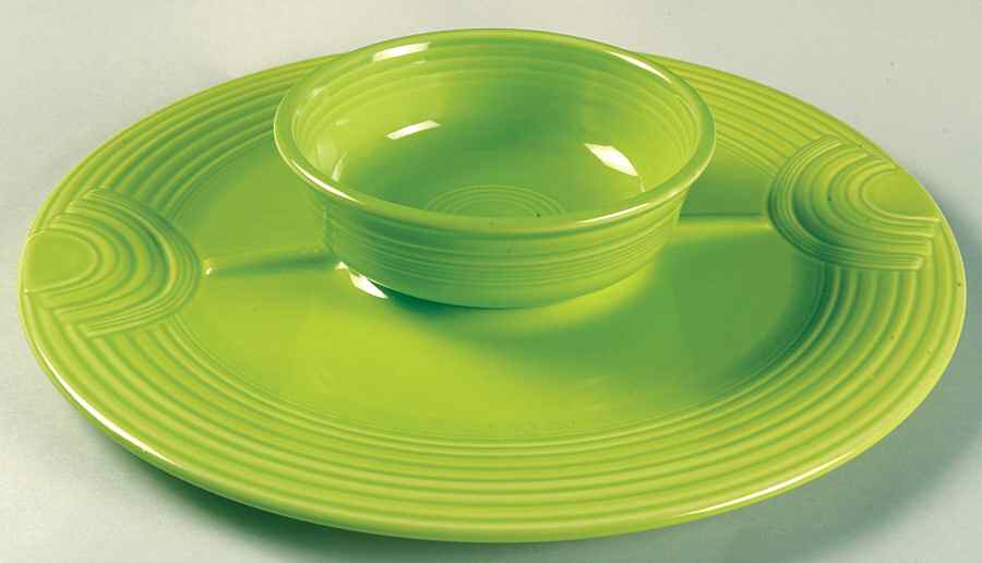 Fiesta Chartreuse (Intro 1997) 2 Pc Chip/Dip Set (Uses the Cerc & Traho) by Homer Laughlin -1
