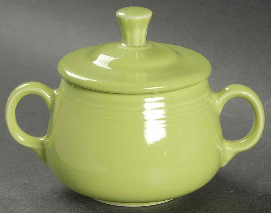 Fiesta Chartreuse (Intro 1997) Sugar Bowl & Lid by Homer Laughlin -1
