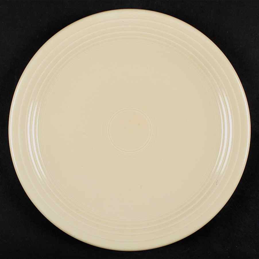Fiesta Old Ivory (Cream) 12" Chop Plate (Round Platter) by Homer Laughlin -1