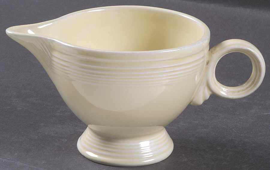 Fiesta Old Ivory (Cream) Ring Handle Creamer by Homer Laughlin -1