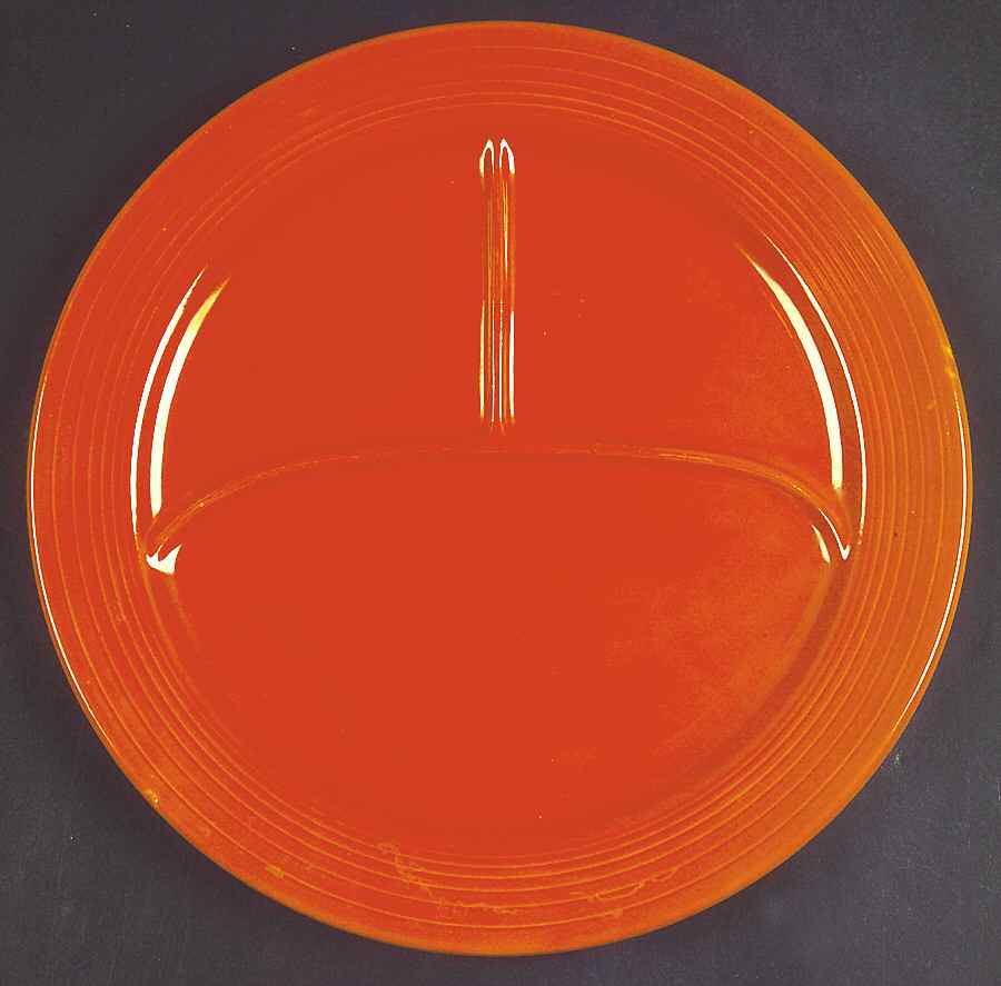 Fiesta Red (Older) Large Grill Plate by Homer Laughlin -1