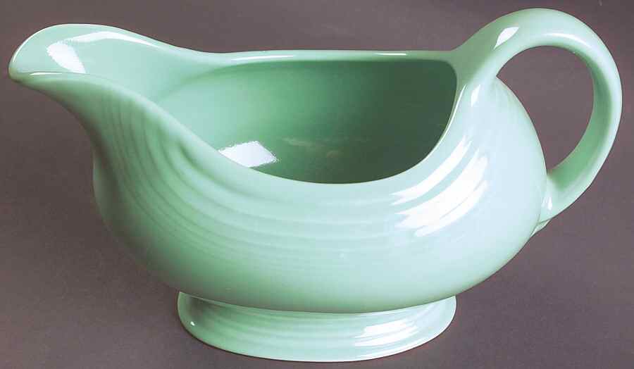 Fiesta Sea Mist Green (Intro 1989) Open Sauce Boat by Homer Laughlin -1