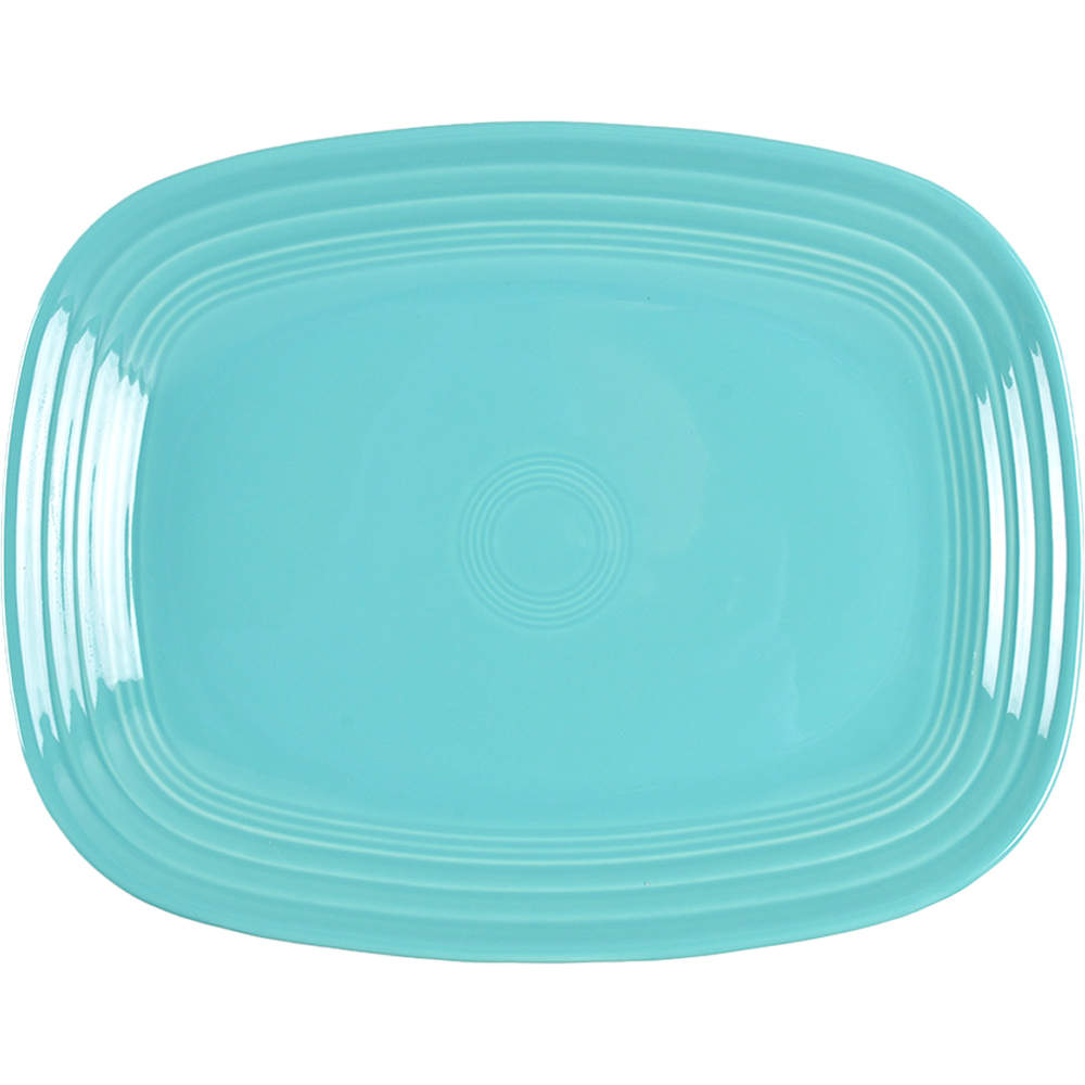 Fiesta Turquoise (Intro 1986) 11" Rectangular Serving Platter by Homer Laughlin -1
