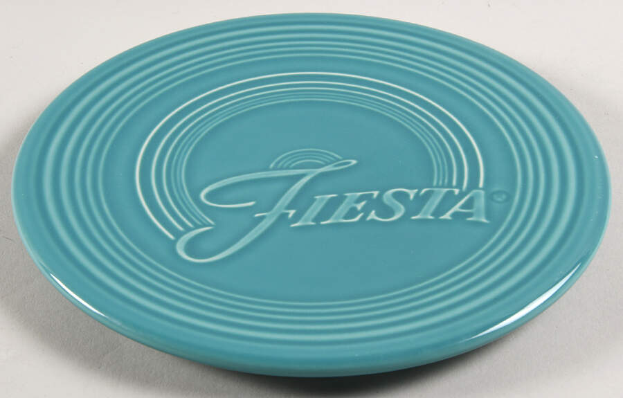 Fiesta Turquoise (Intro 1986) 8" Round Trivet by Homer Laughlin -1