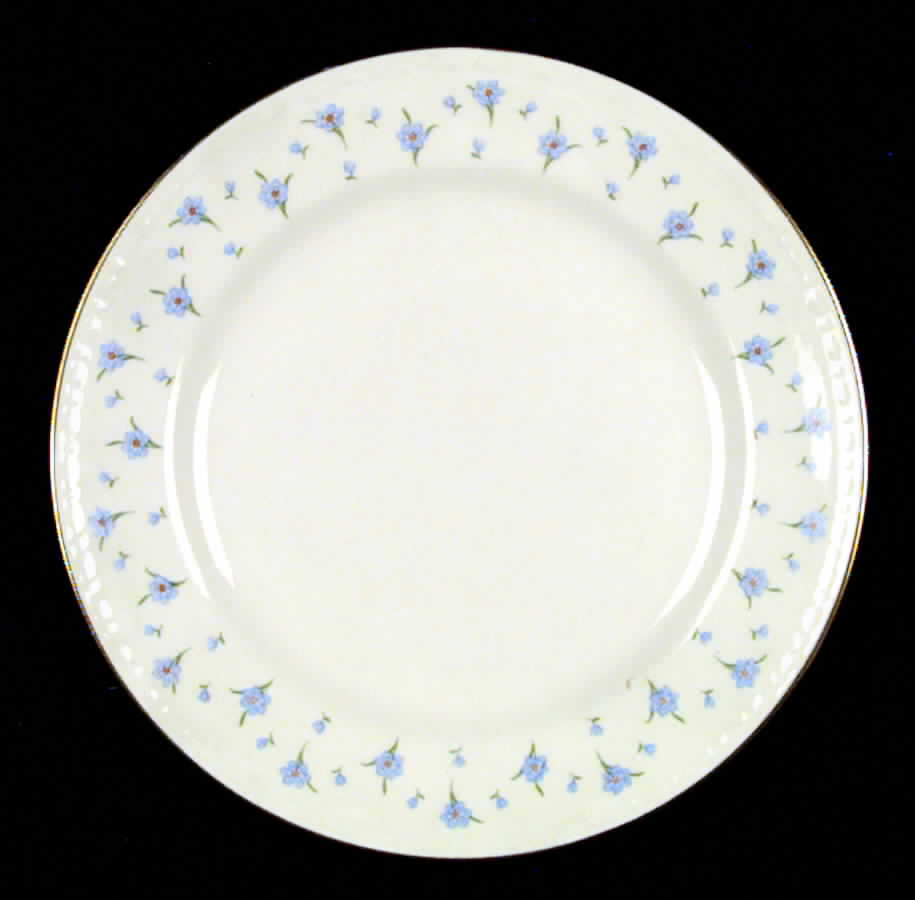 Forget-Me-Not (Gold Trim) Dinner Plate by Homer Laughlin -1