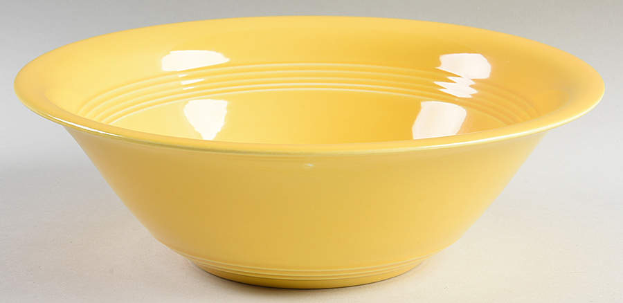Harlequin Yellow (Newer) 8" Round Vegetable Bowl by Homer Laughlin -1