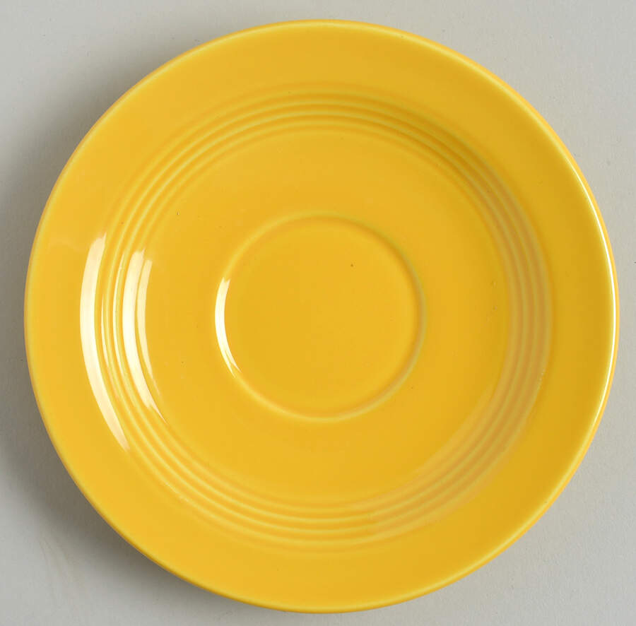 Harlequin Yellow (Newer) Saucer by Homer Laughlin -1