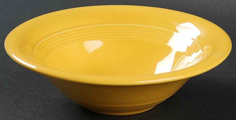 Harlequin Yellow (Newer) Oatmeal Bowl by Homer Laughlin -1