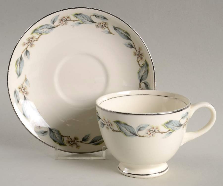 N1829 Footed Cup & Saucer Set by Homer Laughlin -1