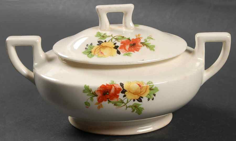 K4124 Sugar Bowl & Lid by Homer Laughlin -1
