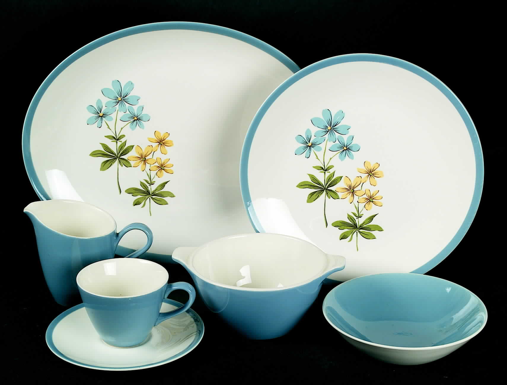 Blue Duchess Creamer by Homer Laughlin -1