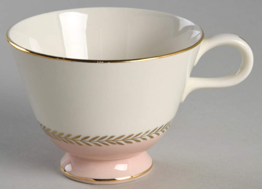 Pink Laurel Footed Cup by Homer Laughlin -1