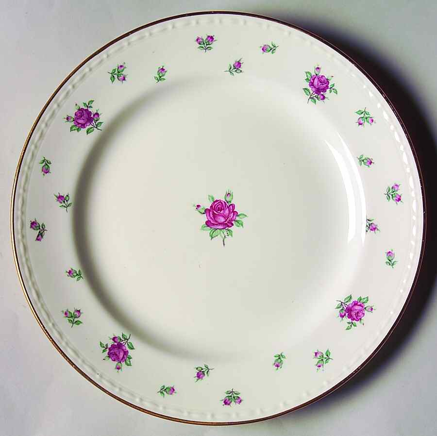 Rambler Rose (Eggshell Georgian, American Vogue) Dessert/Pie Plate by Homer Laughlin -1
